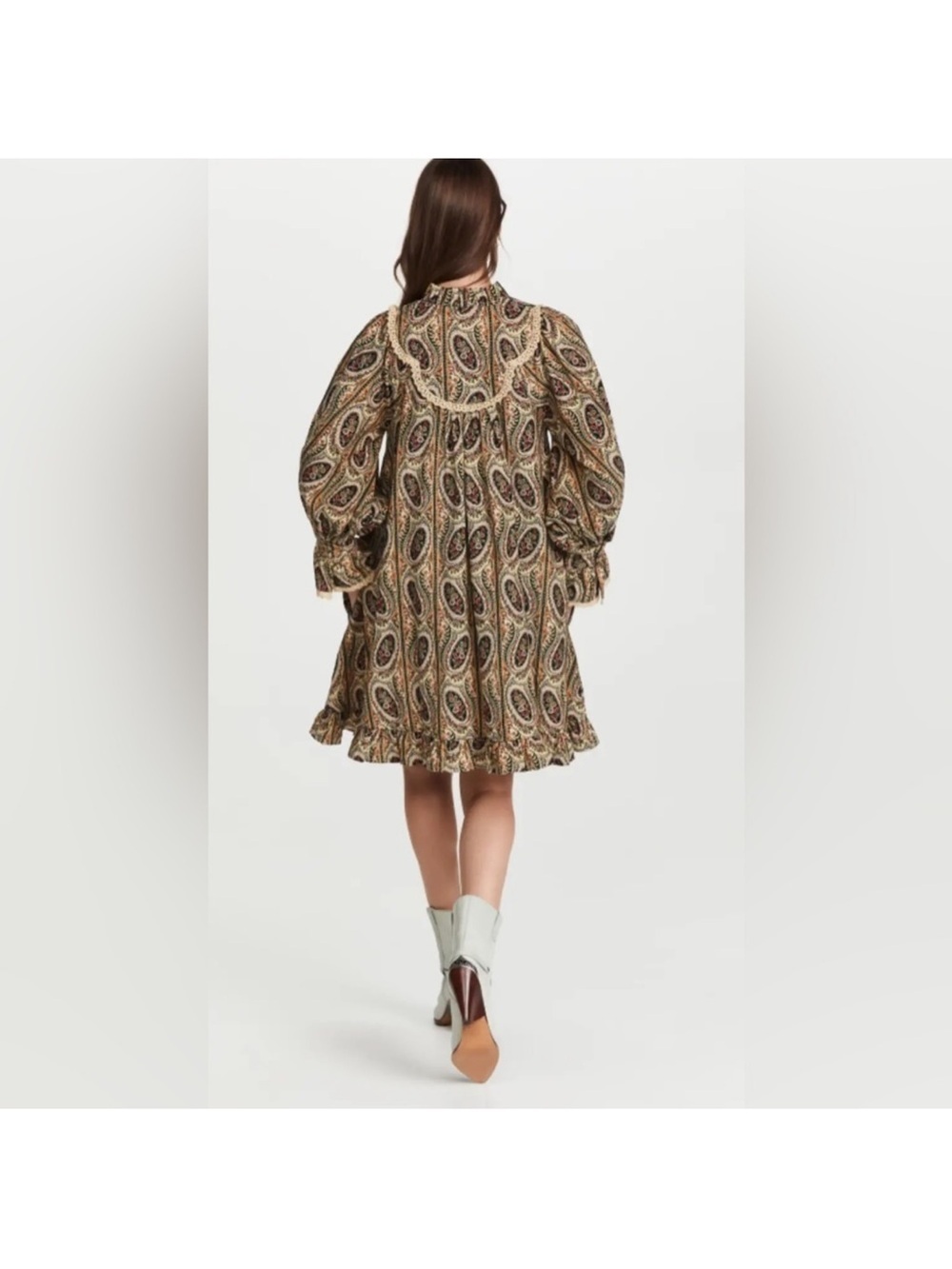 ByTiMo Paisley Baby Cord Shift Dress - Size XS - Picture 4 of 10